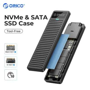 ORICO M.2 NVMe SSD Enclosure 10Gbps USB3.2 Gen2 M2 SSD Enclosure Case - Picture 1 of 8