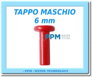 TAPPO  JOHN GUEST D. 6 MM  RACCORDO  ATTACCO RAPIDO DIRITTO ACQUA OSMOSI INVERSA - Picture 1 of 3