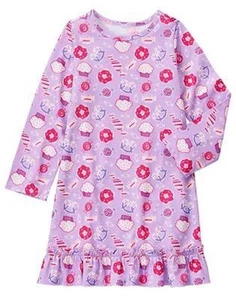 NWT Gymboree Girls Cupcake nightgown Long sleeve Purple 2T,7-8,10-12 - Picture 1 of 1