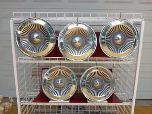 1961 Dodge Dart Polara 14" Hubcaps Lot Of (5) Wheel Covers W/(1) Spinner Antique - Picture 1 of 24