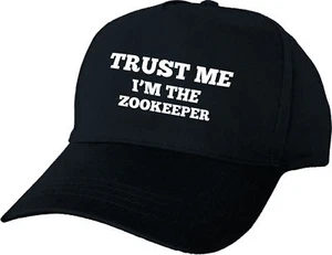 TRUST ME I'M THE ZOOKEEPER PERSONALISED BASEBALL CAP GIFT BIRTHDAY - Picture 1 of 1
