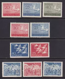 SWEDEN 1955-1957 SC# 487-93 + 499-501. (3) Complete sets MH F/VF - Picture 1 of 1