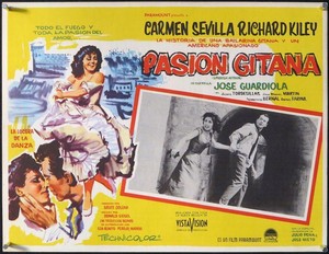L367      SPANISH AFFAIR Mexican movie lobby card, Carmen Sevilla, Richard Kiley