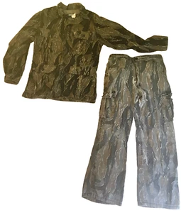 Denim Camouflage Set SafeTBak 28” Pants Waist Jacket 39” Chest - Picture 1 of 17