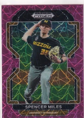 2022 PRIZMS PINK VELOCITY RC SPENCER MILES SAN FRANCISCO GIANTS PRIZM #-240 - Image 1 of 2