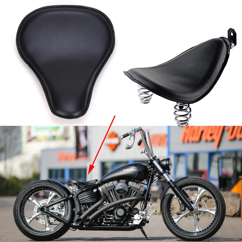 Asiento individual de resorte negro para motocicleta Honda Shadow Aero 1100 / Sabre 1100 13" EE. UU. Foto 1 de 4