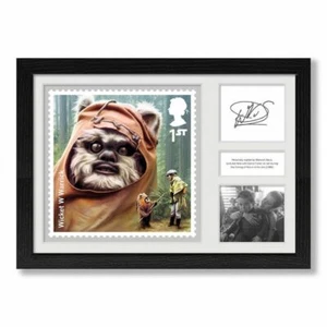Royal Mail - Star Wars Framed Ewok Print - Limited Signed by Warwick Davis #194 - Picture 1 of 5