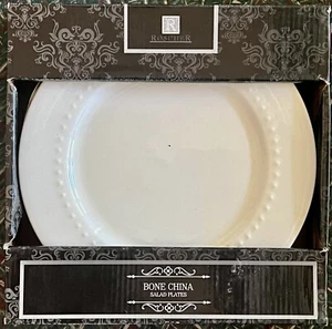 Roscher weiß Hobnail Rand Salatteller 4er Set Bone China - Bild 1 von 1