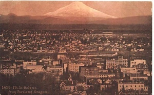 Postcard ~ Mount St. Helens, from Portland, Oregon - Picture 1 of 2