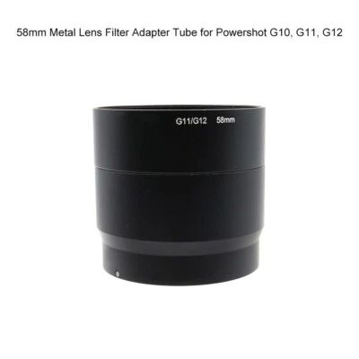 LINGOFOTO 58mm Lens Filter Adapter Tube UV CPL ND Lens Filter Tube for Powershot G10 G11