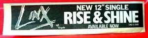 Linx Rise And Shine Vintage ORIGINAL 1980 Press/Magazine ADVERT 11.5"x 2.5" Soul - Picture 1 of 3