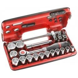 Facom S.360Dbox112 21 Piece Bi-Hex Socket Set 8-32Mm 1/2 Drive In Detection Box - Image 1 of 1