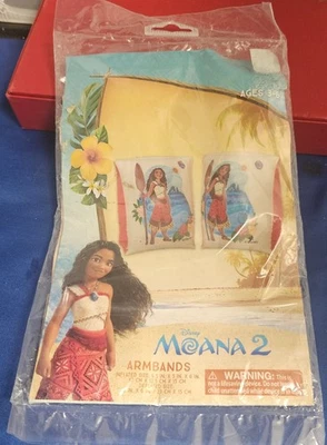 Moana 2 Inflatable Swim Arm Bands Floaties Age 3-6 New Factory Seal - Image 1 of 2