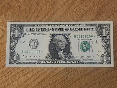 2013 B RARE DUPLICATE FORT WORTH $1 STAR NOTE UNC/GEM B05936208* 3 OF 3 Cons SER - Image 1 of 4