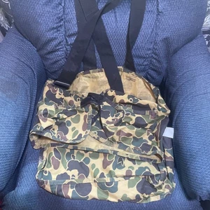 J.m. Bucheimer Vintage Camouflage Jagdweste, Hosenträgertasche �� - Bild 1 von 5