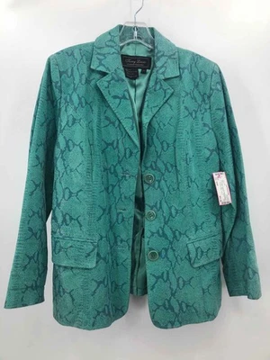 Pre-Owned Terry Lewis Green Size Small Leather Blazer - Image 1 of 3