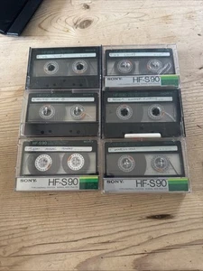Sony HF S 90 Type I Position Normal Bias Cassette Tapes x 6 - Picture 1 of 4