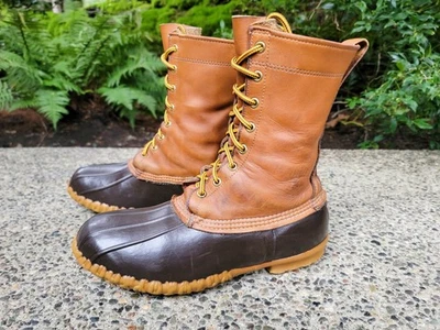 LL BEAN (USA) Vintage Maine Hunting Duck Shoe Hiking Leather Boots ~ Size 8 - Image 1 of 4