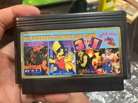 Famicom NES Game 1996 SC060 3in1 Bartman, Street Fighter, Super Contra