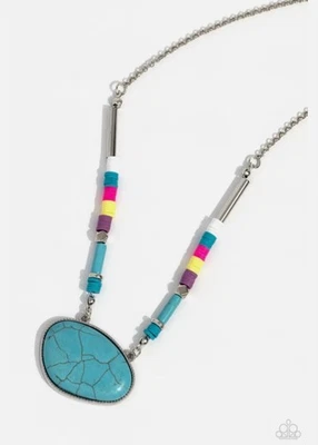 Collar Multi Turquesa Paparazzi Seize the Sahara Foto 1 de 2