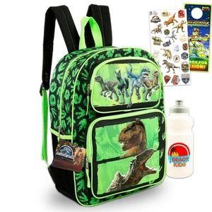 T-Rex Dinosaur Backpack 16" Bundle for Kids - Bag, Water Bottle, Stickers - Picture 1 of 8