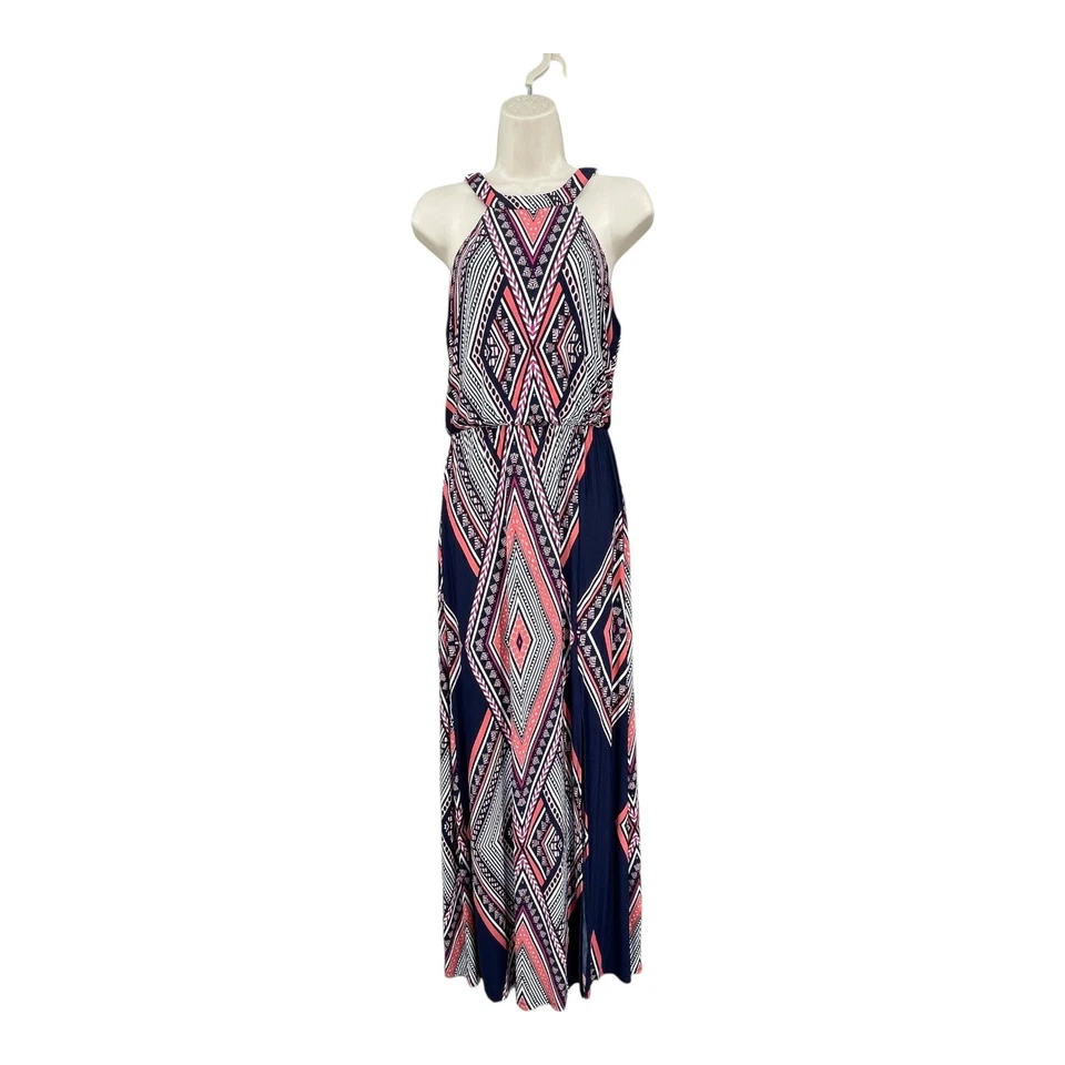 Maxi Vestido Trixxi Boho Mujer Geométrico Verano Preppy Vacaciones Resort Playa Talla S Foto 1 de 4