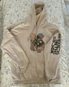 Vintage Neu Kids On The Block Hoodie Erwachsene L Beige Y2K Honduras - Bild 1 von 12
