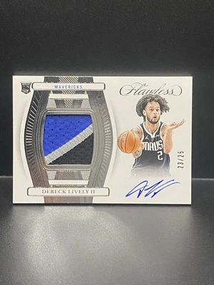 2023-24 Panini Flawless -  Dereck Lively - Flawless Patch Auto /25 (RC,AU) - Image 1 of 2