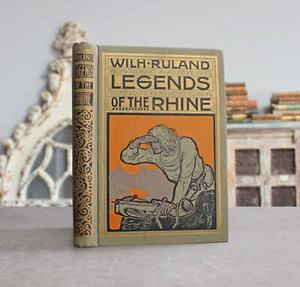 Rare Antique Old Book Rhine Legends 1906 Illustrated Tales Germany Templar Ghost - Picture 1 of 24