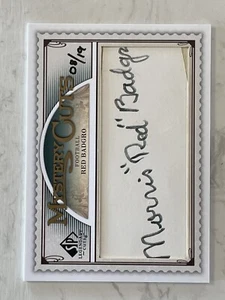 MORRIS "RED" BADGRO MYSTERY CUTS /19 2009 SP LEGENDARY AUTO HOF Giants - Picture 1 of 8