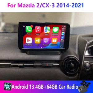 4+64 Wireless CarPlay Android Head Unit Car Radio For Mazda 2/CX-3 2014-2021 - Picture 1 of 16