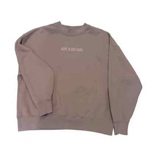 Felpa Air Jordan grigia taglia media casual vestibilità oversize cotone unisex - Foto 1 di 7