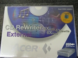 Acer USB External CD ReWriter 4X4X6X Model 4406EU - New Factory Sealed - Vintage - Picture 1 of 8
