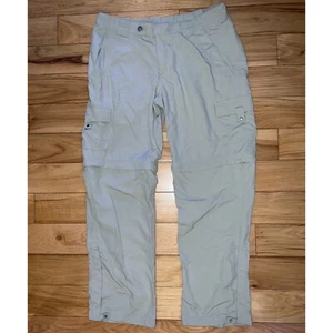 Columbia Titanium Khaki Packable Convertible Nylon Hiking Pants Women’s 14 - Picture 1 of 3