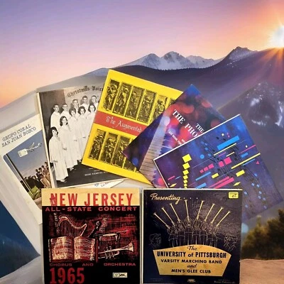 Set Of 7 Albums  School Choral and Band Collection -  1960s-1970s Miami High. - Image 1 of 4