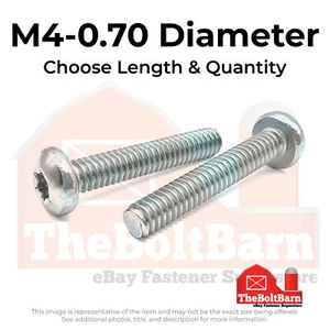 M4-0.70 Class 4.8 Star Drive Pan Head Machine Screws (Choose Length & Qty) - Picture 1 of 7