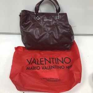 Valentino Women's Feddi Quilted Burgundy Tote Bag With Dust Bag - Picture 1 of 20