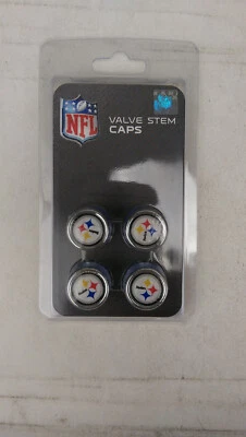 Nuevas tapas de vástago de válvula de neumático acabado cromado NFL para auto camión Pittsburgh Steelers Foto 1 de 4
