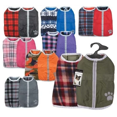 ZACK & ZOEY Dog Blanket Coats Reversible Waterproof Reflective Jacket - Choose Color & Size
