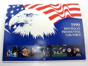 Wall Calendar 1990 Republican Presidential Task Force President George Bush  - Picture 1 of 9