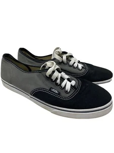 NWOB Vans Lo Pro Classic Lace Up Skate Shoes Canvas Black And Grey W Sz 7 M 5.5 - Picture 1 of 8