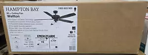 Hampton Bay AM588A-EB Wellton 60 in LED Espresso Bronze DC Motor Ceiling Fan wit - Picture 1 of 3