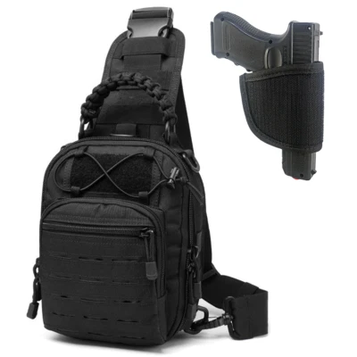 Tactical Gun Bag Concealed Carry Crossbody Shoulder Chest Pack Bag for Handguns - Image 1 of 4