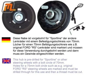 FORD Escort MK4 Buje Volante Plano Volante RS - Imagen 1 de 1