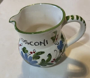 Villa Mosconi Ceramic Handmade In Italy Floral Pitcher - Picture 1 of 3