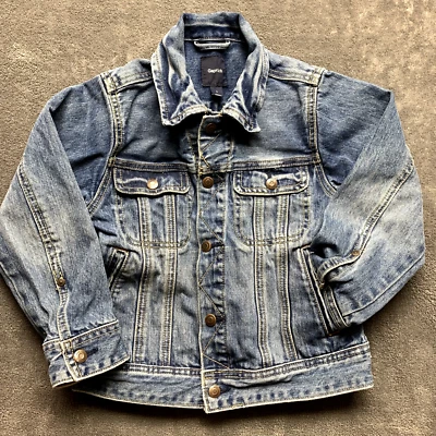 Gap Kids Denim 1969 Jean Jacket Sz Small Unisex Style Boys or Girls Medium Wash - Image 1 of 4
