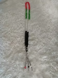 Pulsera Colgante Decoración Coche Cuentas Oración Rosario Colores Bandera Palestina. - Imagen 1 de 5