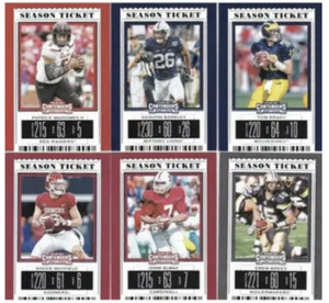 2019 Panini Contenders Draft Picks Season Ticket Football Base Set #1-100 U Pick