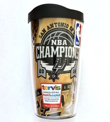 NBA San Antonio Spurs Café Caliente Frío Vaso Taza Viaje Aislado 2014 Campeón Foto 1 de 2