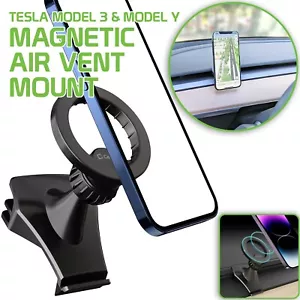 Tesla Model 3 & Tesla Y Magnetic Cell Phone Holder Mount - Car Air Vent Mount - Picture 1 of 13